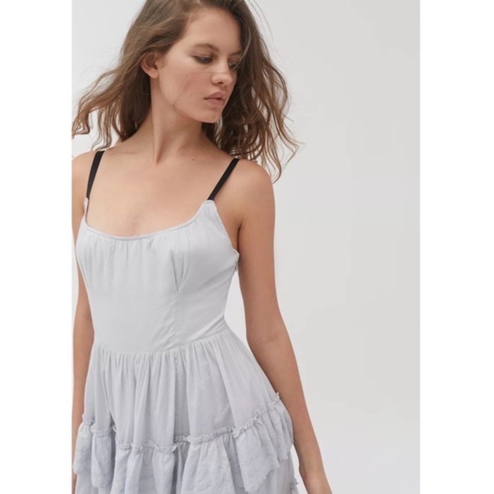 NWT Urban Outfitters UO Annabelle Eyelet Floral Tiered Ruffle Maxi Dress XS​​​​​ - Picture 9 of 12
